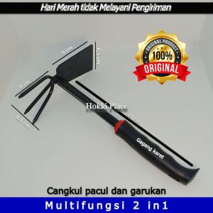 PACUL GARUK GARUT CANGKUL GARPU MINI 2 IN 1 FUNGSI ALAT BERKEBUN Garukan mini
