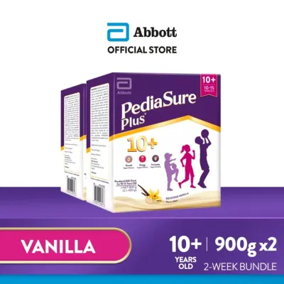 Pediasure Plus 10+ Vanilla 900g Bundle of 2 for Adolescents 10-15 Years Old Powdered Milk (1.8kg)