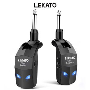 LEKATO 2.4GHz Guitar Wireless Receiver System Wireless Transmitter Receiver For Guitar Bass Rechargeable