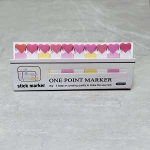 Convenience Sticker Bookmark Note Message Marker Portable Small Pocket Office Stationery Post it 10.5x3.7 cm/4.13x1.46 in One Point Marke