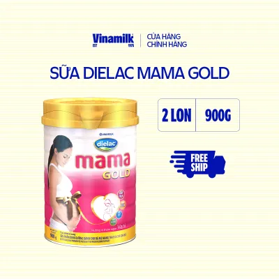 2 Hộp Sữa bột dành cho bà bầu Vinamilk Dielac Mama Gold- Hộp thiếc 900g Hương Vani (Sữa tốt - Mẹ khỏe bé thông minh)