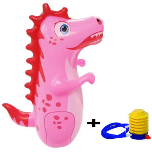 Inflatable Dinosaur Punching Boxing 3D Bop Bag Boy Games Sport Toys Stress Relief PVC Creativity Toy Mainan Kanak