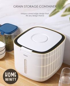 ECOCO RICE CONTAINER - STORAGE/ORGANIZER/HOLDER/KITCHEN/ACCESSORIES/BOX/RACKS/JARS/DISPENSER/PETS