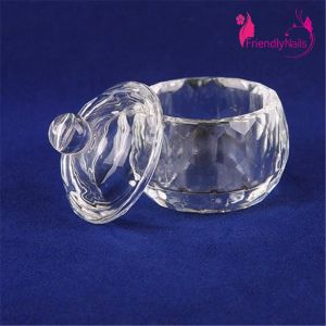 ถ้วยใส่น้ำยาอะคลิลิค กระปุกแก้ว พร้อมฝาปิด และแบบไม่มีฝา