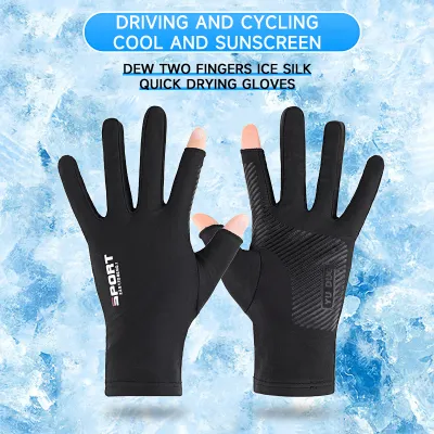 Sarung Tangan Motor Sepeda Pria Wanita Ice Silk Gloves Anti Slip