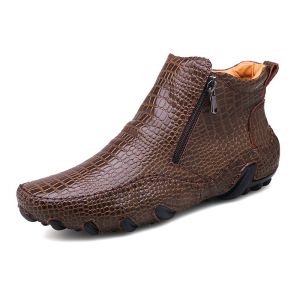 COD Import Sepatu Boots Pria Hitam Coklat Kulit Formal Kerja Santai Ritsleting Casual Kantor Handmade 152