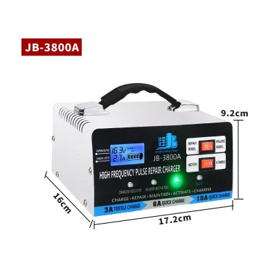 Charger Aki 600W Cas Aki Mobil 12 Dan 24 Volt Portable Automatic Smart Intelligent Chip 300A 500A 600A 800A LCD Casan Aki Lead Acid Battery Charger Auto Cut Off