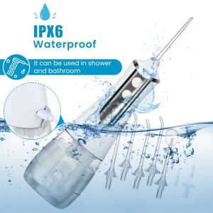 Water Flosser for Teeth Cordless Pulse Oral Irrigator Rechargeable 5 Jet Tip Waterproof Tooth Cleaner Machine Oral Care Preventing Tooth Decay