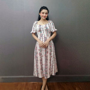 Đầm thiết kế sọc kẻ cotton LAVYA - D006  đầm hãng sale Bemine Lavi linh trà gumac đầm tiệc