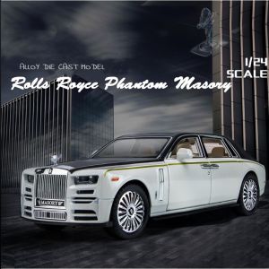 [MagicT] Mô Hình Đúc Khuôn Rolls Royce Phantom Masory TỈ LỆ 1:24 Với Hiệu Ứng Ánh Sáng & Âm Thanh & Kéo Lùi Xe Ô Tô Hợp Kim Kẽm Bộ Sưu Tập Quà Tặng Cho Bé Trai
