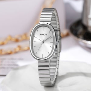 New fashion womens watch Womens steel band ins Elegant oval-shaped steel bracelet watch with a quartz movement perfect for any outfit