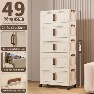 Tủ đựng quần áo gấp gọn 40/50/60/70CM tủ nhựa đựng quần áo Thể Xếp tủ đựng đồ không cần lắp đặt tủ nhựa gấp