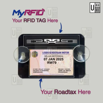 RFID Holder Roadtax Holder 2 in 1 RFID + ROADTAX HOLDER 2024 Malaysia Acrylic Pemegang RFID Kereta