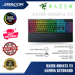 Razer Ornata V3 Gaming Keyboard (Low-Profile Keys / Mecha-Membrane Switches / UV-Coated Keycaps / Spill-Resistant)