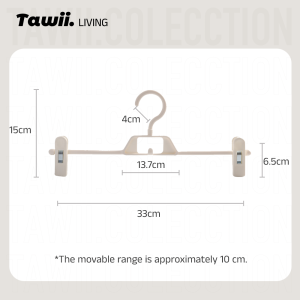 Tawii. Pants hanger non-slip clip hanger extendable pants hanger skirt clip hanger 20PCS hanger set