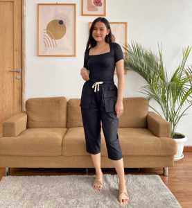 Celana Pendek Wanita 7/8 Yuna Linen