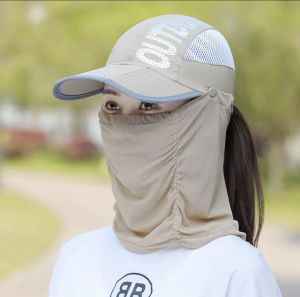 (COD)หมวกกันแดด หญิง นักขี่จักรยาน กันแดด และ กัน UV พับได้ เท่ กลางแจ้ง ผ้าคลุมหน้าเปล่า คลุมหน้าและคอ หมวกกันแดด 360 องศา ฤดูร้อน กันแดดUV ได้ หมวกกันแดดผู้หญิงหมวกตาข่าย ป้องกันแสงแดด ที่ถอดออกและพับได้ สำหรับขี่จักรยานและทํางานกลางแจ้ง