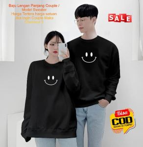 Kaos Couple Pasangan Smile - Kaos Pria Wanita Couple / Kaos Kapelan / Kaos Distro /  kaos Terlaris