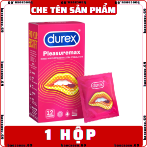 Bao Cao Su Durex Pleasuremax Gân Gai Tăng Khoái Cảm Hộp 12 Bao