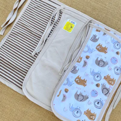 6/12 Pcs Popok Kain Popok Tali Bayi Baru Lahir Perlengkapan Bayi Newborn Popok Kain Bayi Series Cream Popok Bayi - ASYAM BABY
