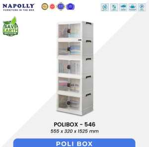 CONTAINER BOX LIPAT PLASTIK NAPOLLY POLIBOX / LEMARI PLASTIK SERBAGUNA [NAPOACC]