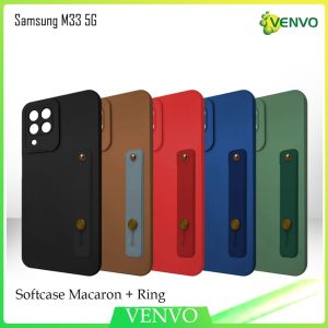 VENVO - VV16 SOFTCASE MACARON + RING Samsung M33 5G M34 5G M54 5G Note 8 9 10 Pro 10 20 Ultra 20 S8 Plus S8 S9 Plus S9 S20 FE 5G S21 FE