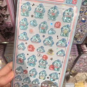 【IN STOCK】 Cinnamoroll 3D Crystal Sticker Hello Kitty Cute Cartoon Relief Decorative Sticker Fashion Jelly Sticker Children Sticker
