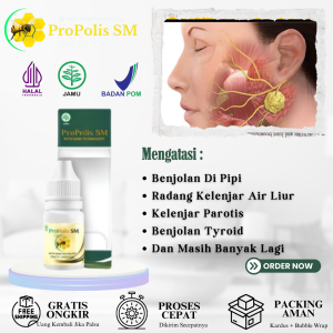 Obat Benjolan Di Pipi Obat Benjolan Keras Di Dalam Pipi Obat Radang Kelenjar Air Liur Obat Kelenjar Parotis Obat Tumot Jinak Parotis Obat Benjolan Tyroid Lipoma Obat Penghilang Benjolan Di Pipi Dengan ProPolis SM