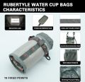 Rupertyle Bike Handlebar Water Bottle Holder, Fits Cups Diameter Less Than 3.6in/9cm, No-Screw Installation, Mesh Pockets, Insulated, with Adjustable Fasteners, Shoulder Strap and Phone Storage Bag. 