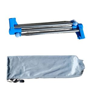RD5BA7 Stainless Steel Travel Garment Rack Adjustable Angle Space Saving Laundry Drying Rack Sturdy Compact Folding Clothes Rack Home Use