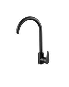 Saniware SUS304 Stainless Steel Single Pillar Water Tap/Kitchen Tap/Matt Black