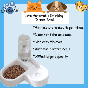 【READY STOCK】Pet Bowl 2 In 1 Food Water Bowl Feeder Cat Dog Bowl Mangkuk Kucing Makanan Premium 狗碗 猫碗 宠物碗