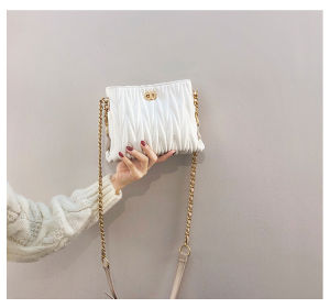 BG031 Chain Bucket PU Womens Crossbody Handbag