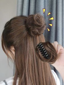 [ hàng hót bao đẹp ] tóc giả nữ búi gấp mini tóc bối kẹp tóc búi giả