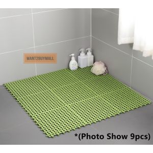 UMI 30*30cm Anti Slip Splicing PVC Bathroom Toilet Kitchen Floor Non Slip Mat Toilet Joint Mat Rug Bilik Mandi Tikar Lantai