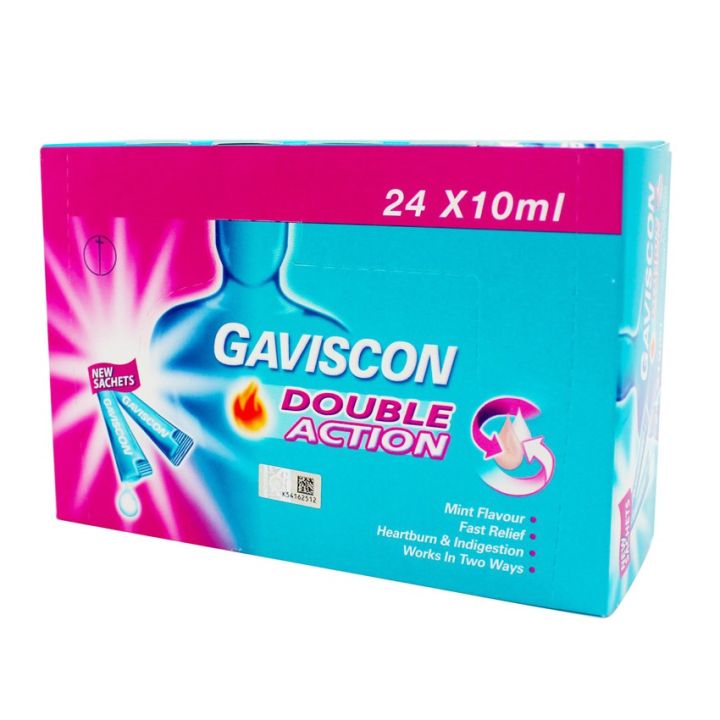 Gaviscon Double Action Liquid Sachet 10ml 24s | Lazada