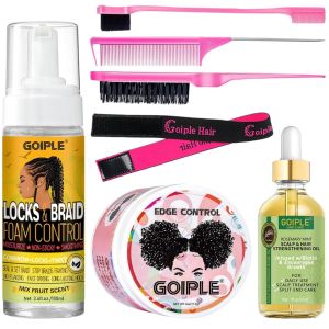 Goiple Edge Control Wax for Women - Strong Hold Non-Greasy Smoother Styling Wax for Black Hair - No Flaking Rosemary Oil for Growth Braiding Gel Braid Mousse Shine