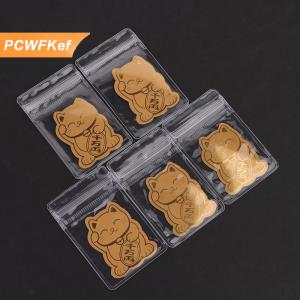 【PCWFKef】 5 cái vàng lá may mắn Mèo Điện thoại di động trang trí Sticker vàng may mắn mèo vàng vá điện thoại trang trí năm mới Quà Tặng điện thoại vá