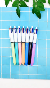 5 Pieces Multicolor Ballpoint Pen 4 Color-in-1 Ballpoint Pen Retractable Multicolor Ballpoint Pen for Kid Class Reward