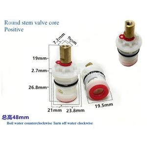 Kirilgu 1pcs 20/27/35mm/40mm Watersaving Replacement Ceramic Spool Water Mixer Tap Faucet Cartridge Kitchen Bathroom Faucet Replace Part 9N5Q1