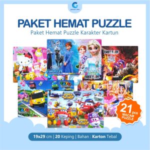 Paket Puzzle Hemat Anak Varian Kartun Mainan Edukasi