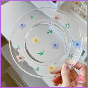 Maygo เซ็ตจาน แก้วน้ำน ชาม ดอกไม้น่ารัก ชุดเครื่องครัว ขายแยกชิ้น Tableware