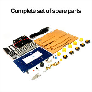 DIY Game Kit R Classic Electronic Soldering Welding Trainning Set Snake Plane Racing with Acrylic Case Mini Game Console