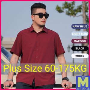 Plus Size Shirts Short Sleeve Shirt Men Casual Clothing Formal Large Big Oversized Business Loose Korean Style Summer Vintage White Black Clothes