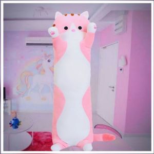 Boneka guling kucing imutt 60 cm high quality bahan super halus