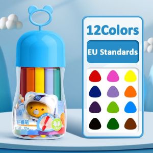12/24/36/48 Colors plastic Crayons Painting Safe Non-Toxic coloring set Not Dirty Hand School Art Sets Gift
