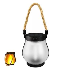 ไฟเปลวไฟเสมือนกลางแจ้งระบบชาร์จอัตโนมัติพลังงานแสงอาทิตย์ประดับสวนกันน้ำเพื่อสร้างบรรยากาศที่สะดวกสบาย