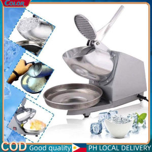 【Double blades】Electric double cover double blade ice crusher suitable for home use commercial shaved ice milk tea shop