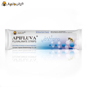 Apibuzz Apifluva 10-Count Pack Fluvalinate Strips for Bee Mite Treatment - Standard Dose for Varroa Mite Prevention in Beehive - Beekeeping Supply