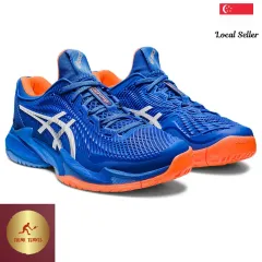 Asics Mens Gel Resolution 9 Tuna Blue/Sun Peach Tennis Shoes